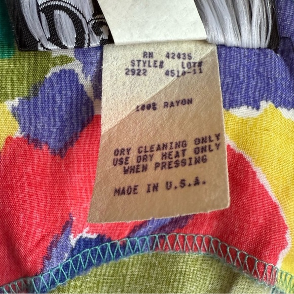 Vintage Dawn Joy Medium Floral Sleeveless Wrap Dress - Picture 6 of 8